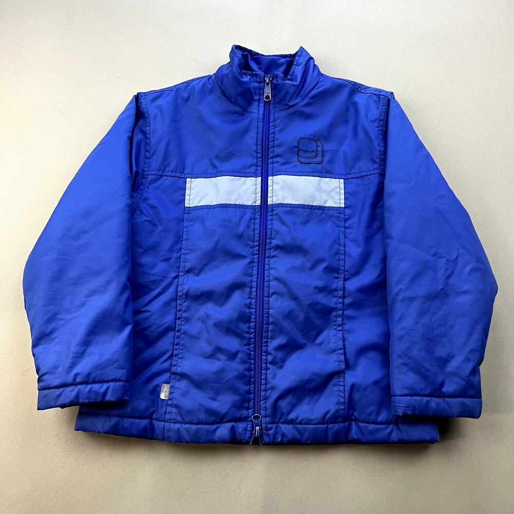 Vintage Nike Jacket Windbreaker Youth Small 7-8 Blue Puffer Sports Full Zip y2k